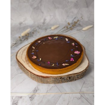 Tarte au chocolat noir artisanale - Ganache fondante & pâte sablée croustillante | Tart'El
