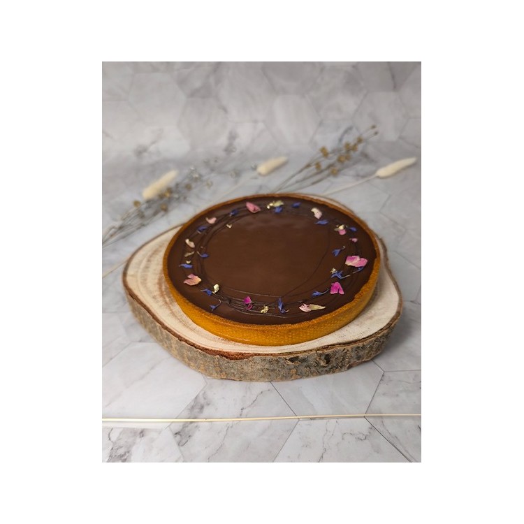 Tarte au chocolat noir artisanale - Ganache fondante & pâte sablée croustillante | Tart'El
