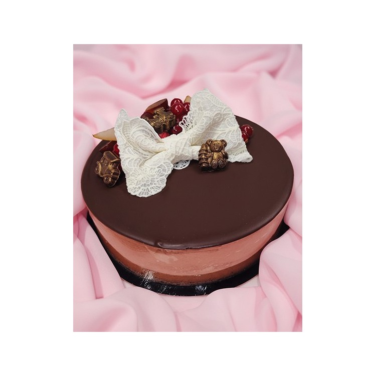 Entremets chocolat noir - Mousse fondante & croustillant praliné | Tart'El