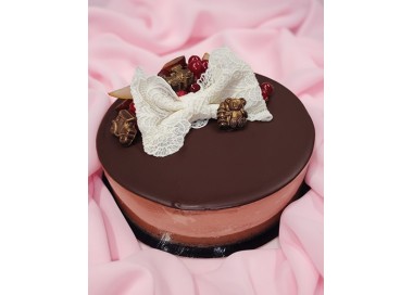 Entremets chocolat noir - Mousse fondante & croustillant praliné | Tart'El
